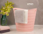 سبد رخت گرد طرح بامبو