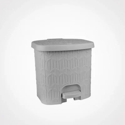سطل پدالی چهارگوش بامبو کوچک 3 لیتر