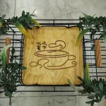 سینی مربع طرح دار چوبی کوثر