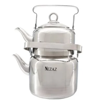 کتری و قوری 2.5 لیتر استیل Nezaz